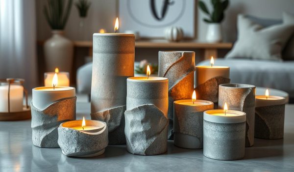 Scented Concrete Candles