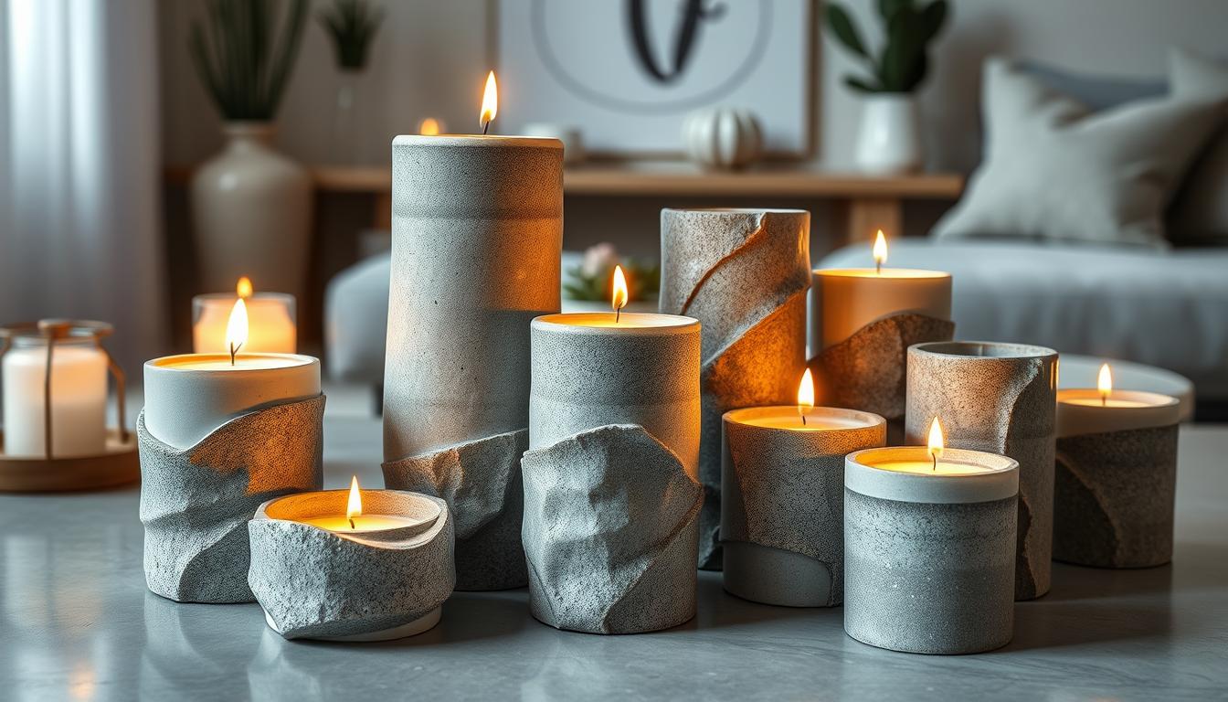 Scented Concrete Candles