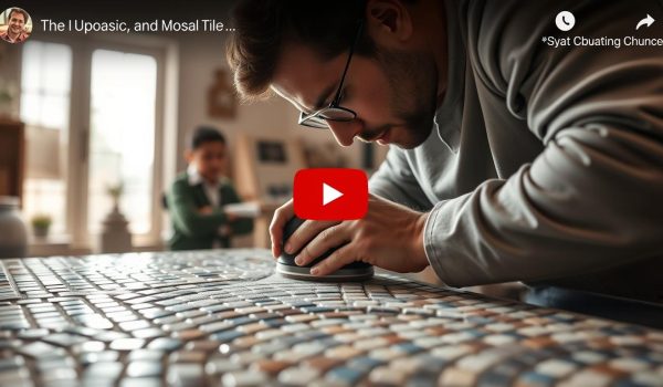 Manual Mosaic Floor Polishing