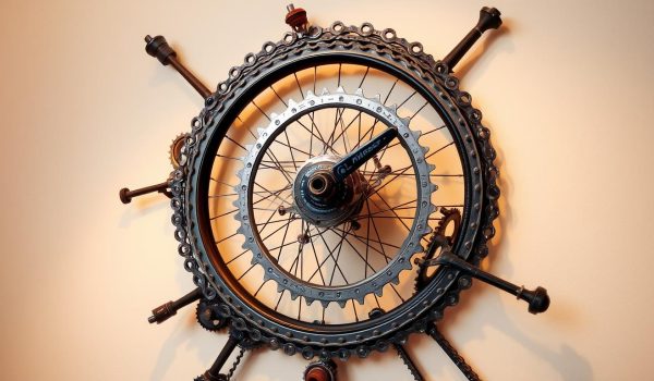 Upcycled Bicycle Gear Decor