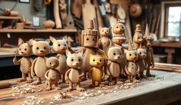 3D Wooden Characters