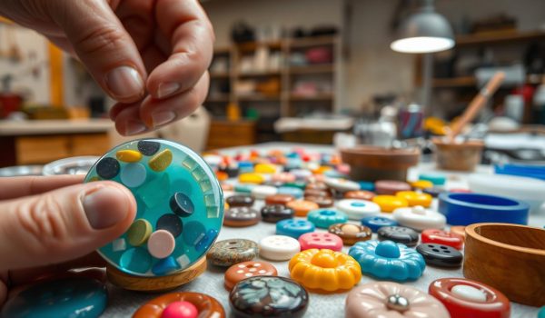 Button Making From Resin