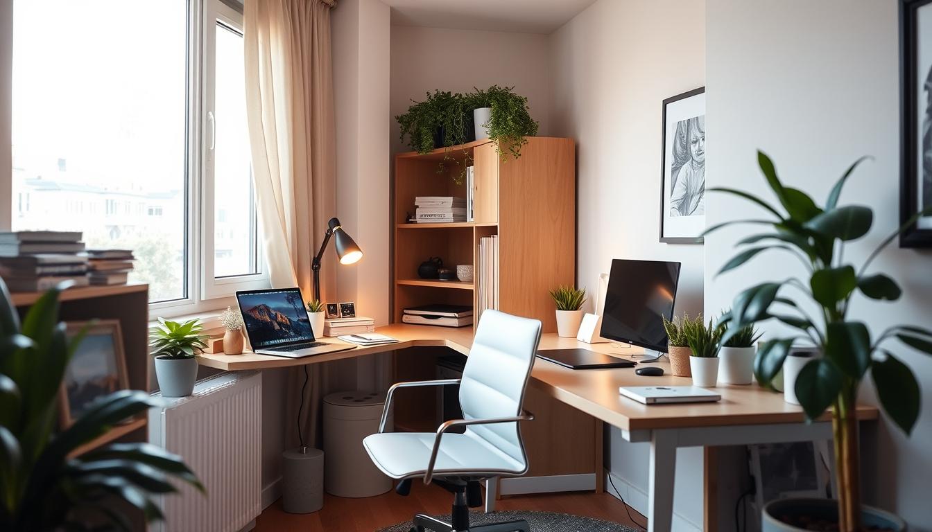 Remote Work in Small Apartment