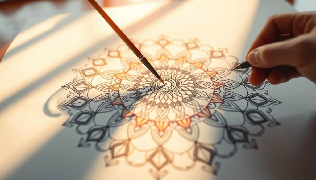 MandalaDrawingTimeLapse و افکت‌های بصری