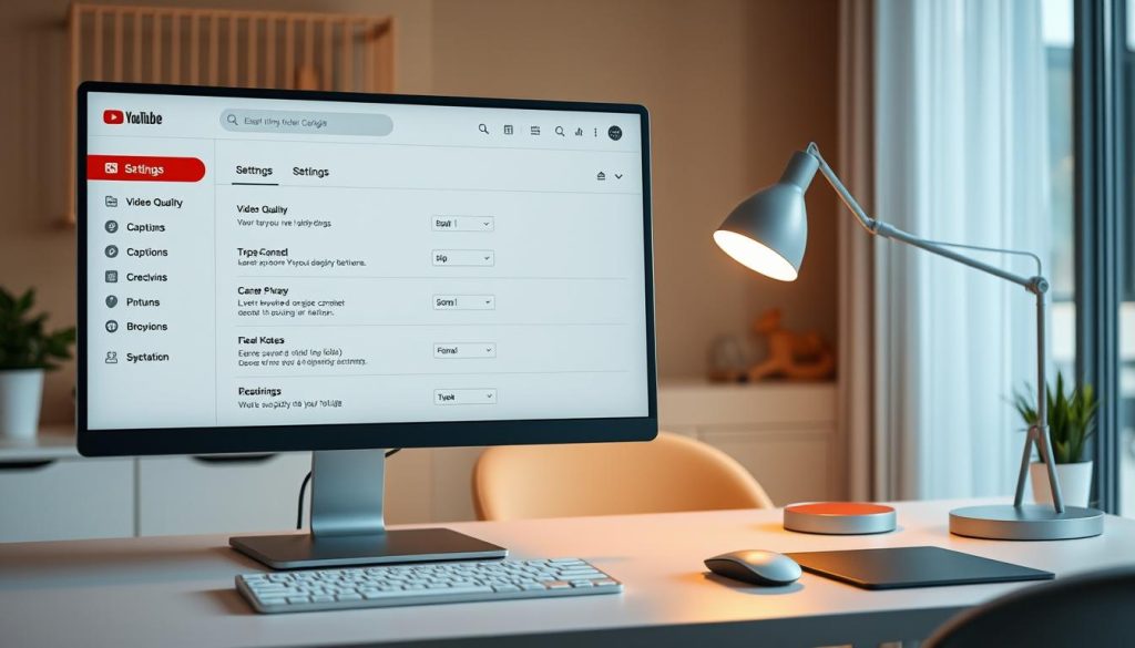 تنظیمات یوتیوب