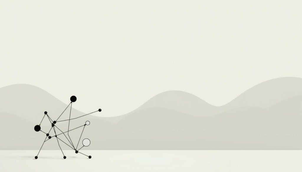 A minimalist, abstract composition depicting content ideas without human presence. In the foreground, a dynamic arrangement of geometric shapes and lines, representing the conceptual nature of the ideas. The middle ground features a flowing, organic pattern, hinting at the adaptability and versatility of the content. In the background, a muted color palette creates a sense of depth and ambiguity, emphasizing the non-reliance on human-generated content. Soft, diffuse lighting casts a contemplative mood, inviting the viewer to ponder the potential of AI-driven content creation. The logo is discreetly integrated into the design, adding a subtle touch of branding.