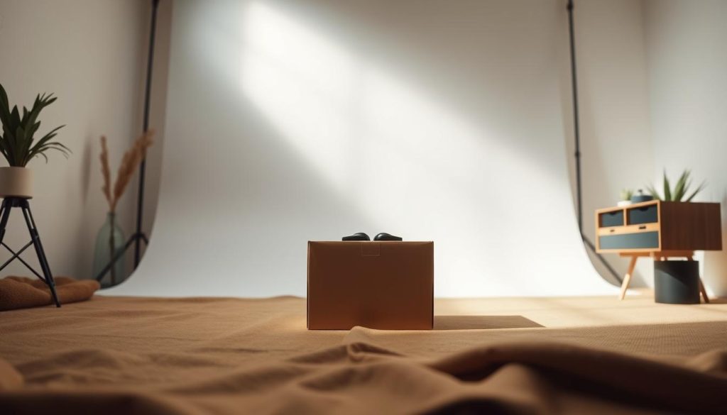 A minimalist, well-designed and visually appealing unboxing setup. A clean, bright space with soft, natural lighting illuminating a simple, understated backdrop, showcasing the product being unboxed. The focus is on the item itself, with the environment providing a sleek, modern aesthetic to enhance the viewing experience. Muted, earthy tones create a calming, professional atmosphere, allowing the unboxing to take center stage. Thoughtful, carefully curated styling and camera angles highlight the product's features in an engaging, visually striking manner.