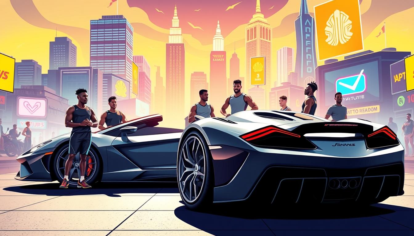 Sports car passion athletes